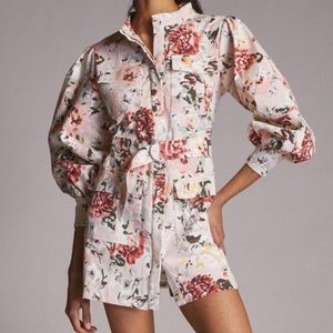 Mare Mare x Anthropologie Floral Mini Shirtdress